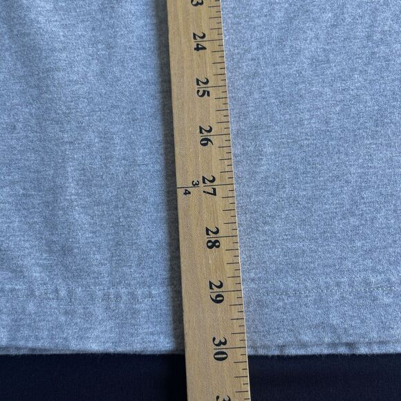 Tommy Hilfiger Mens Polo Shirt XXL 2X Gray Blue Embroidered Logo Crest Y2K - Picture 9 of 9